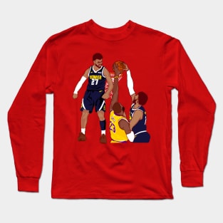 Jamal murray dunk on lebron - jamal murray's celeration vs lebron Long Sleeve T-Shirt